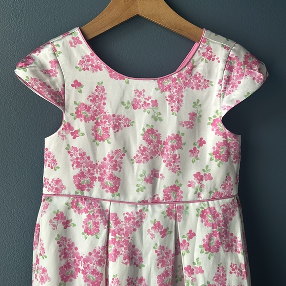 CATHERINE MALANDRINO dress Girls floral Dress size 7 white pink formal like new - Picture 2 of 14